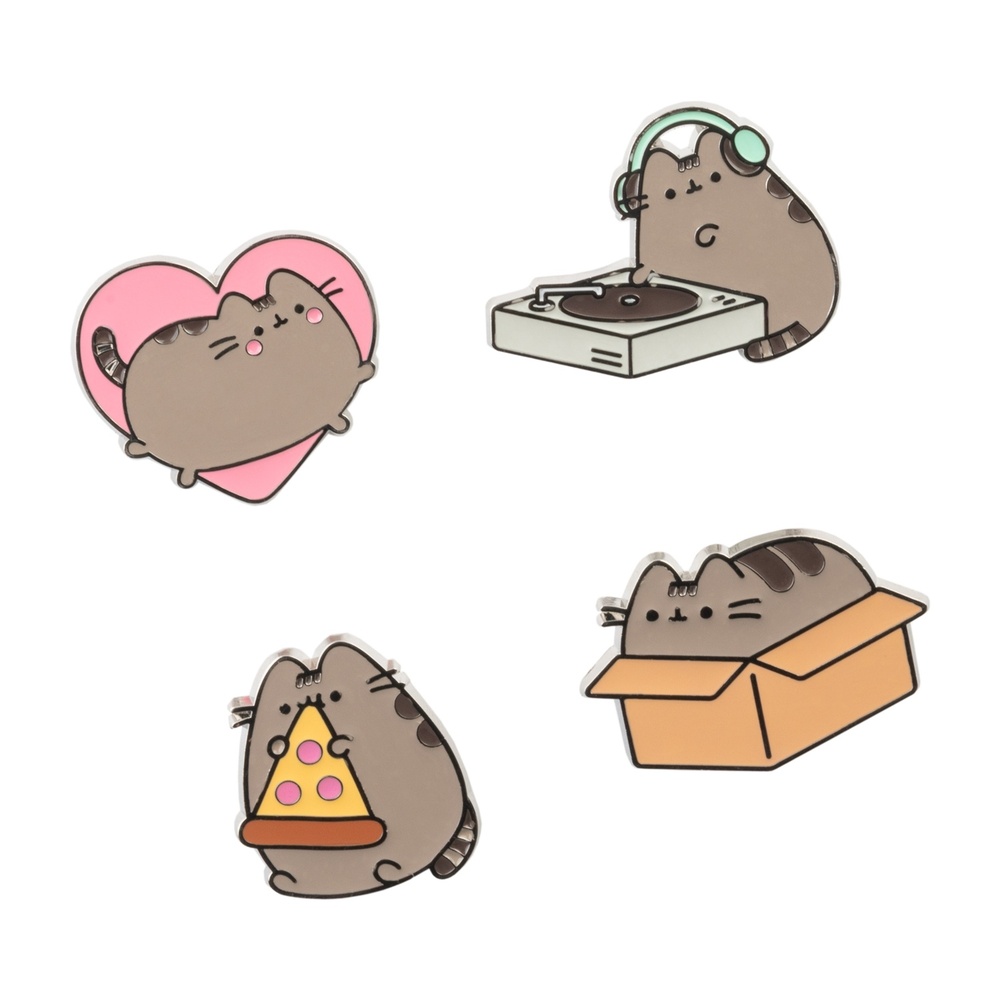 Grupo Erik Pusheen - Set Of 4 Button pin - Mehrfarben